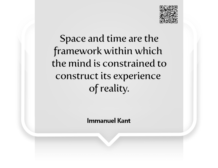 Space and time are the framework (Immanuel Kant)