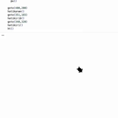 Demo Kode Python Turtle Graphics
